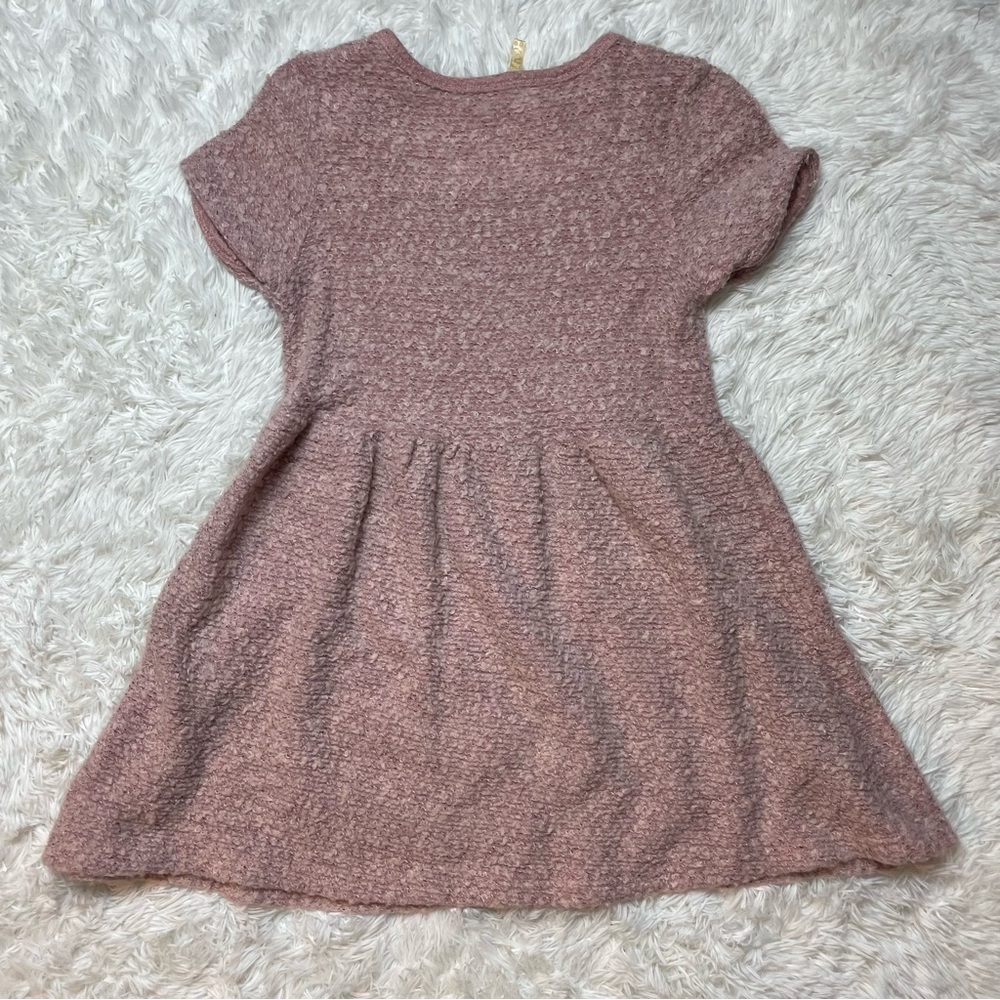 DONATED Like-new Pink Boucle Babydoll Dress - Picture 4 of 4